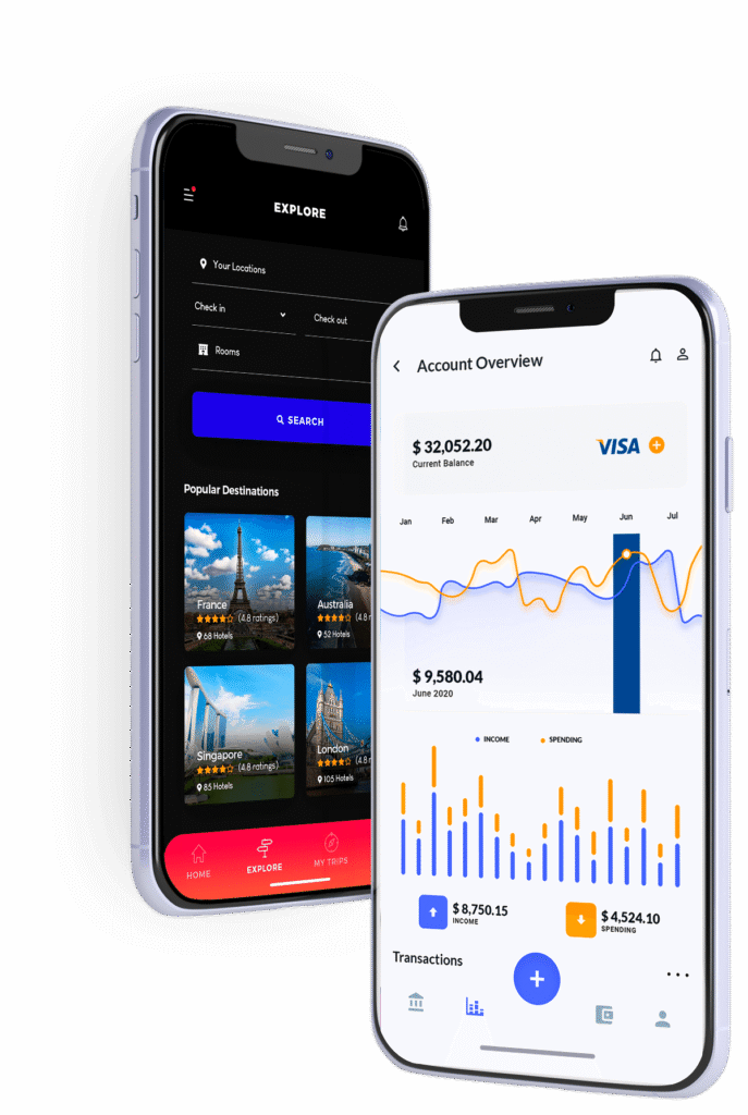 Mobile app development company in Noida - BizJunket team working on iOS and Android applications